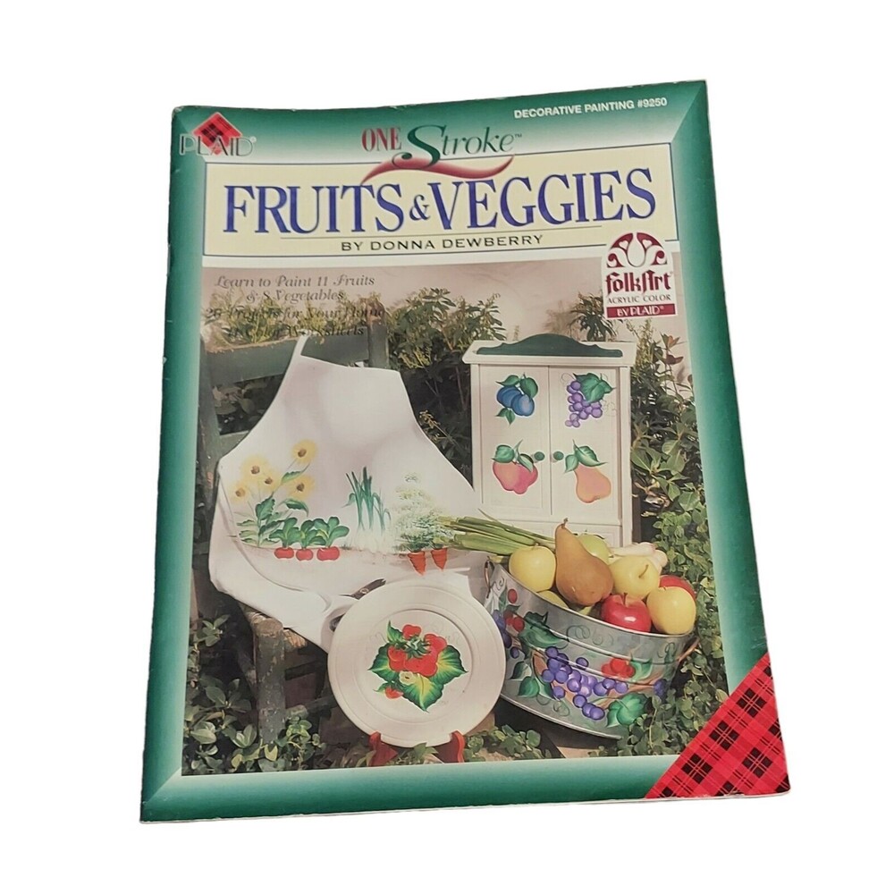 1996 One Stroke Fruits & Veggies Craft Paint Donna Dewberry Plaid #9250